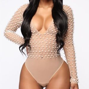 Fashion Nova Pearl Bodysuit (3X)